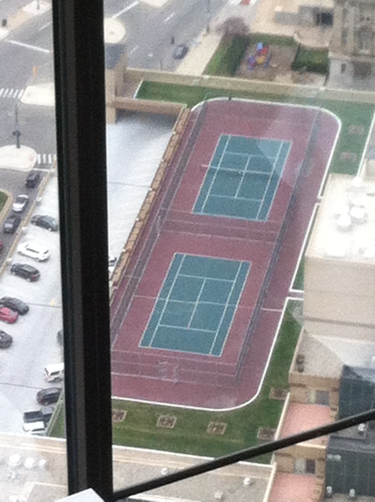 Did you know there were tennis courts on the roof of the Milender Center?